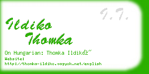 ildiko thomka business card